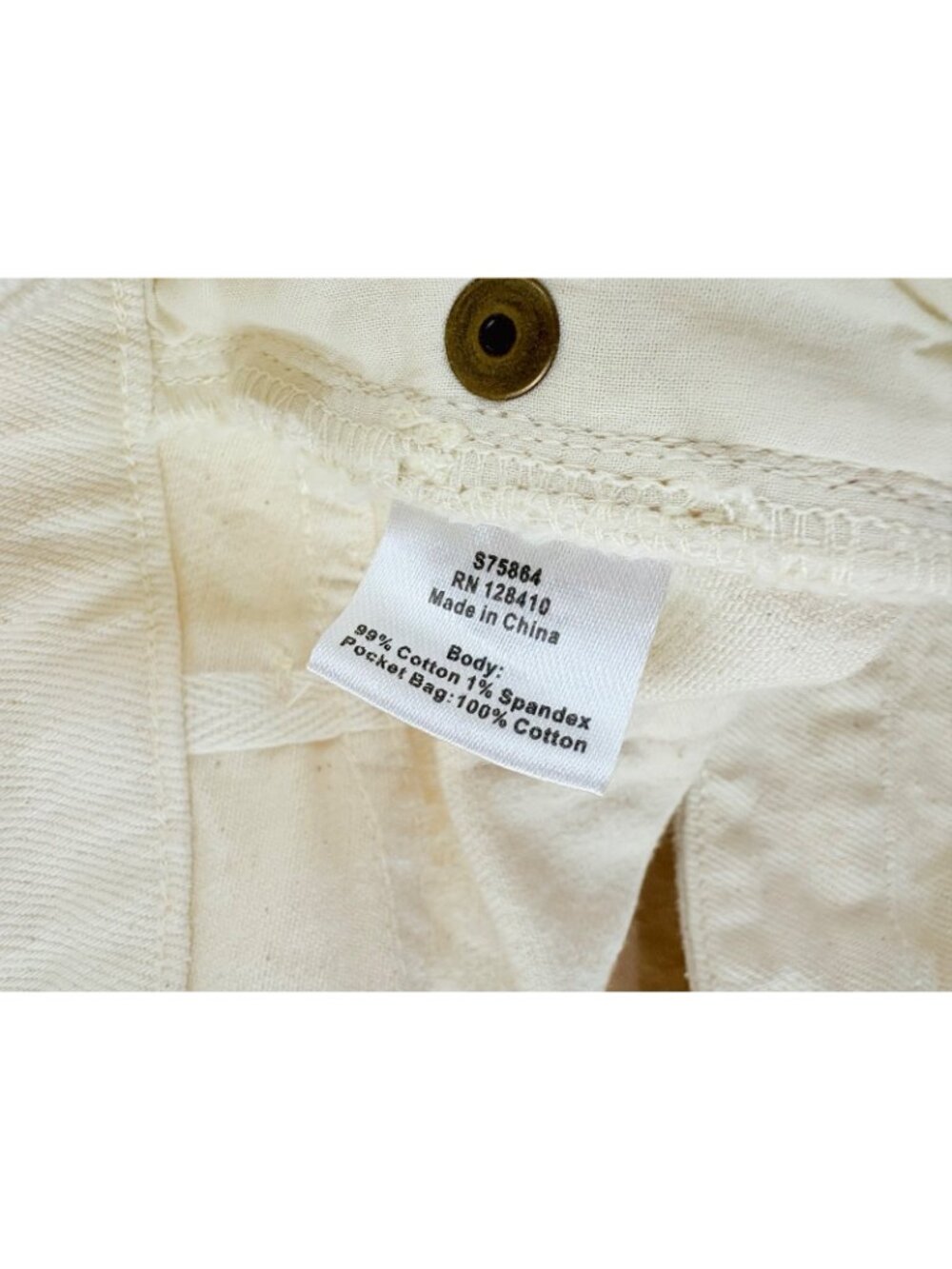 Ann Mashburn Coco 5 Pocket Jean Sz 29 Natural Denim Ivory - Picture 12 of 16